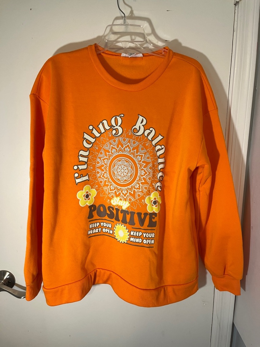 Birch and Stone bright Orange oversize sweatshirt  large.
